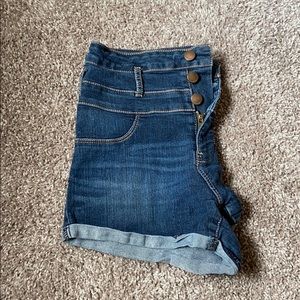 Refuge High Waisted 3 Button Stretchy Shorts